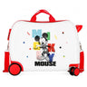 Children's suitcase 2 multidirectional wheels Mickey´s Party Blanco