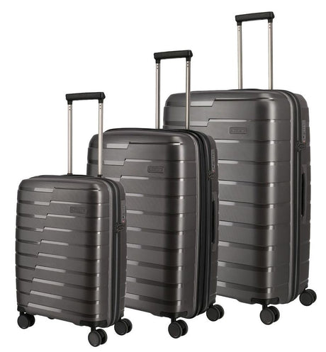 Rigid suitcase set TRAVELITE - Anthacite Air Base