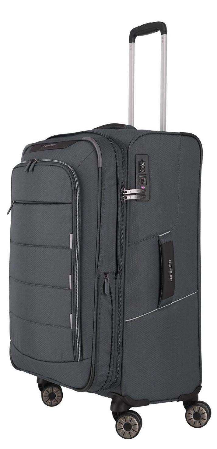 Extensible soft median suitcase TRAVELITE - Skaii Blue 1