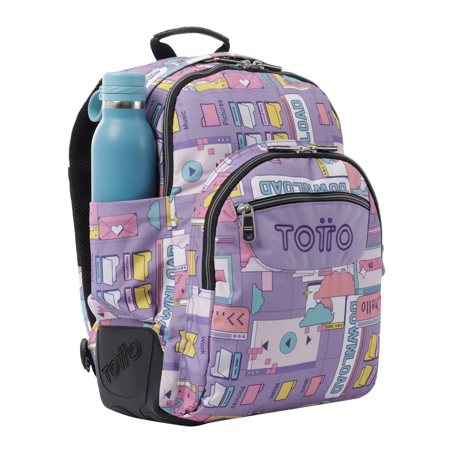 School backpack - crayoles- 2qi - purple cyber purple TOTTO