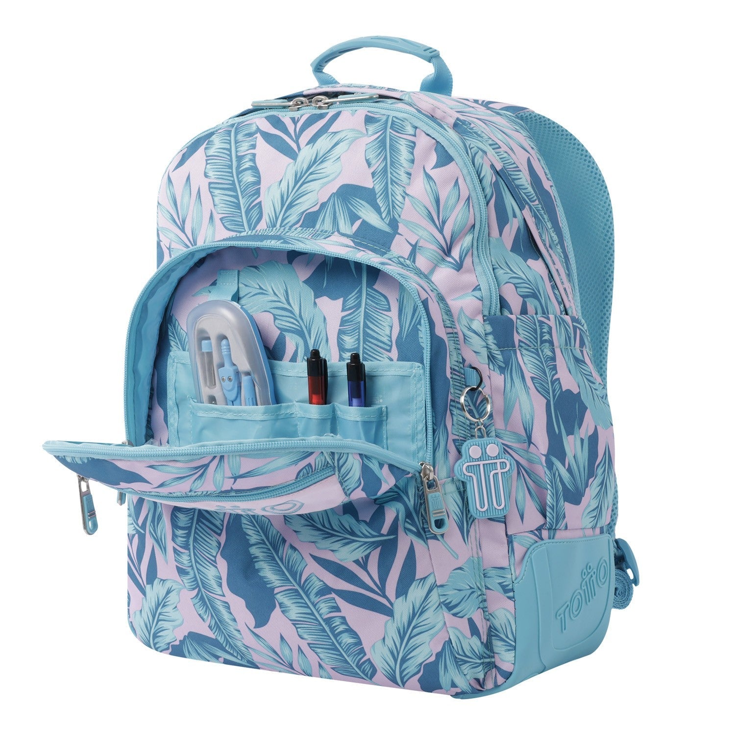 School backpack - crayoles- 8ia - tropical plants of TOTTO