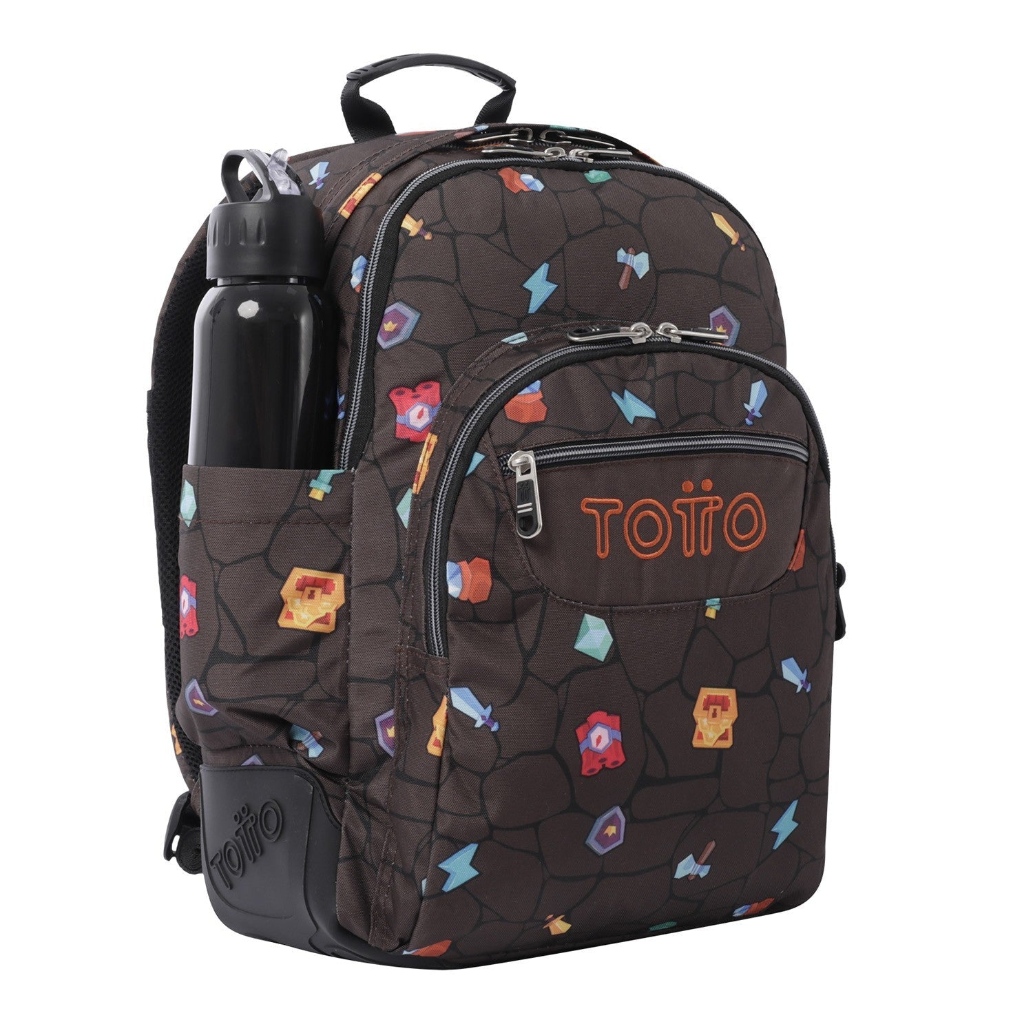 School backpack - crayoles- 3y7 - print video game TOTTO