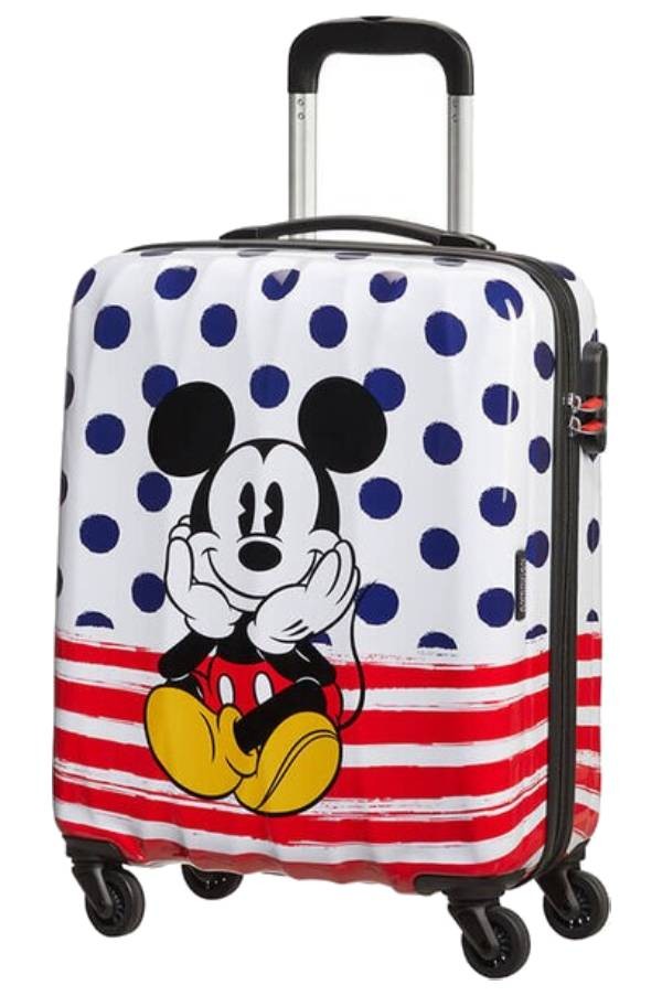 Cabin suitcase 55cm Mickey Blue Dots DISNEY Legends of AMERICAN TOURISTER