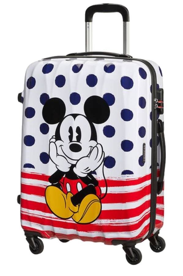 Median suitcase 65cm Mickey Blue Dots DISNEY Legends of AMERICAN TOURISTER