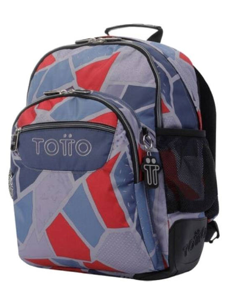 School Backpack - Crayoles- 2jg - Gray and Red