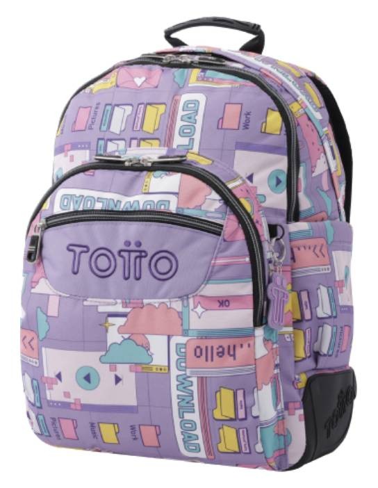 School backpack - crayoles- 2qi - purple cyber purple TOTTO