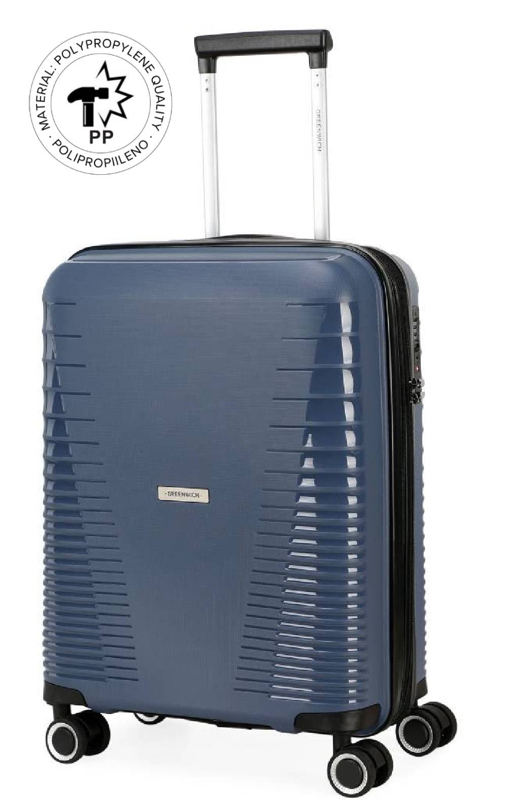 Cabin suitcase Extensible polypropylene manila - 55cm GREENWICH Black 1