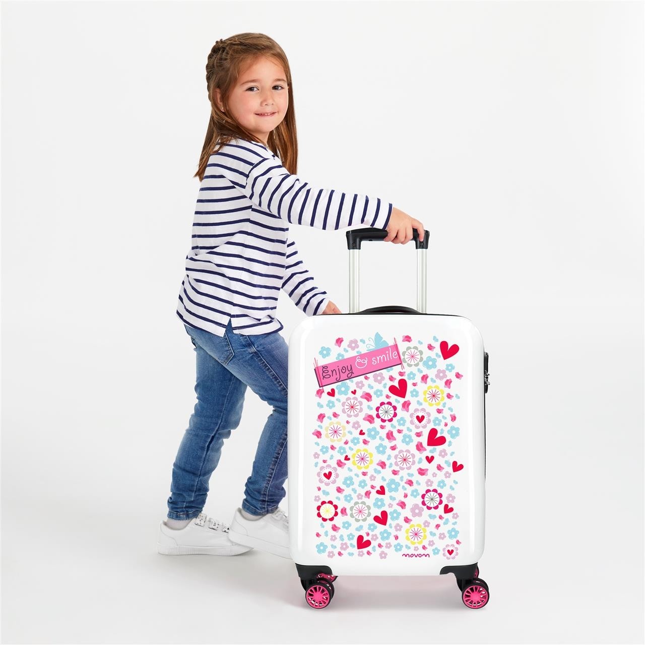 Valise cabine Movom profiter et sourire rigide 55 cm