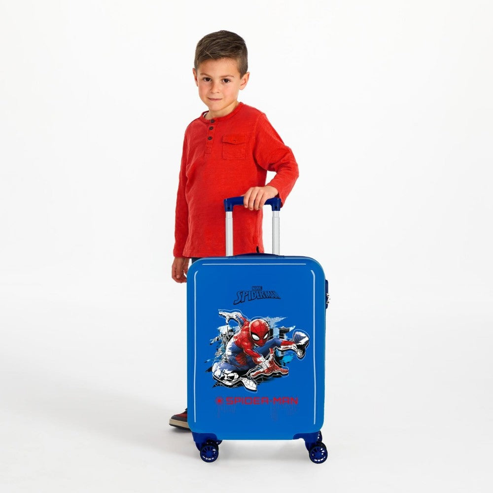 Cabin suitcase Rigid Spiderman Geo Blue