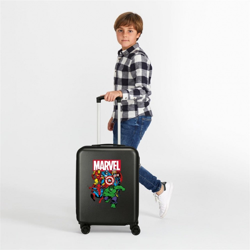 Cabin suitcase Sky Avengers rigid 55cm black