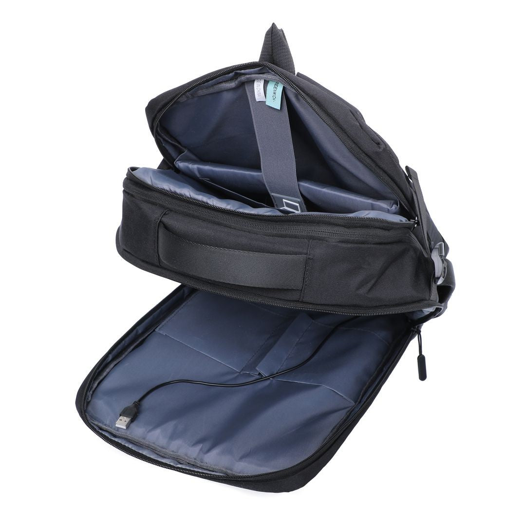 Hugo travel backpack with laptop compartment GREENWICH