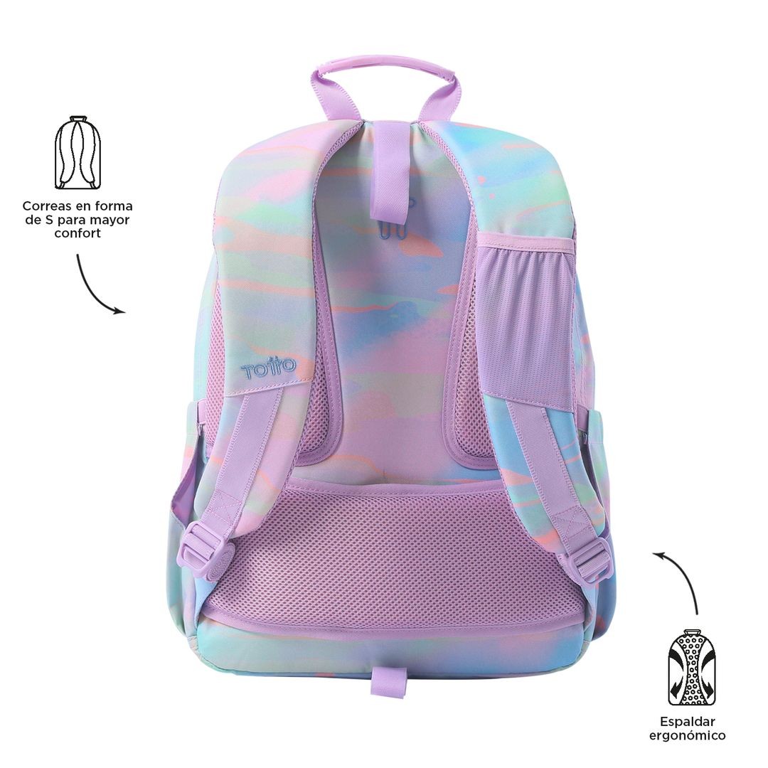 School backpack Totto Adaptable to carcuareles car- ice cream and 2dn fruits