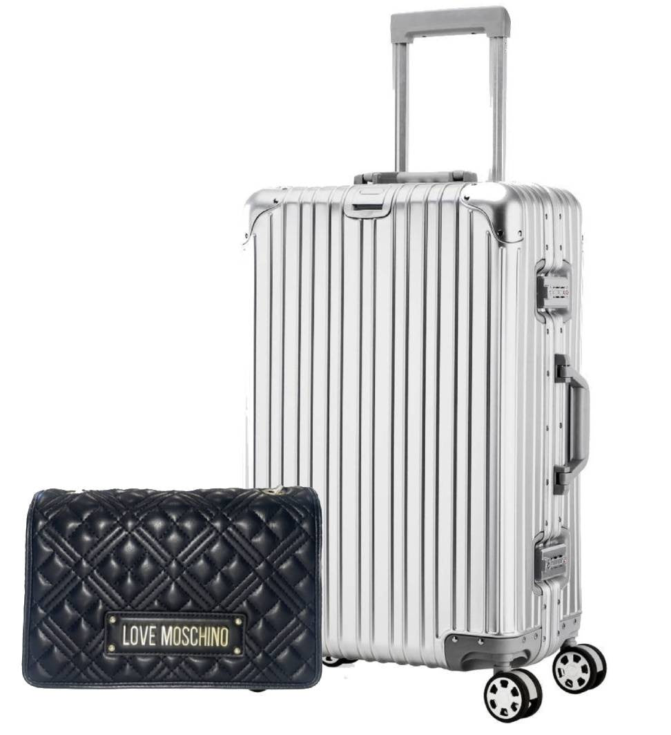 Moschino + Bag Pack GREENWICH 100% Paris Medium Aluminium 65 cm