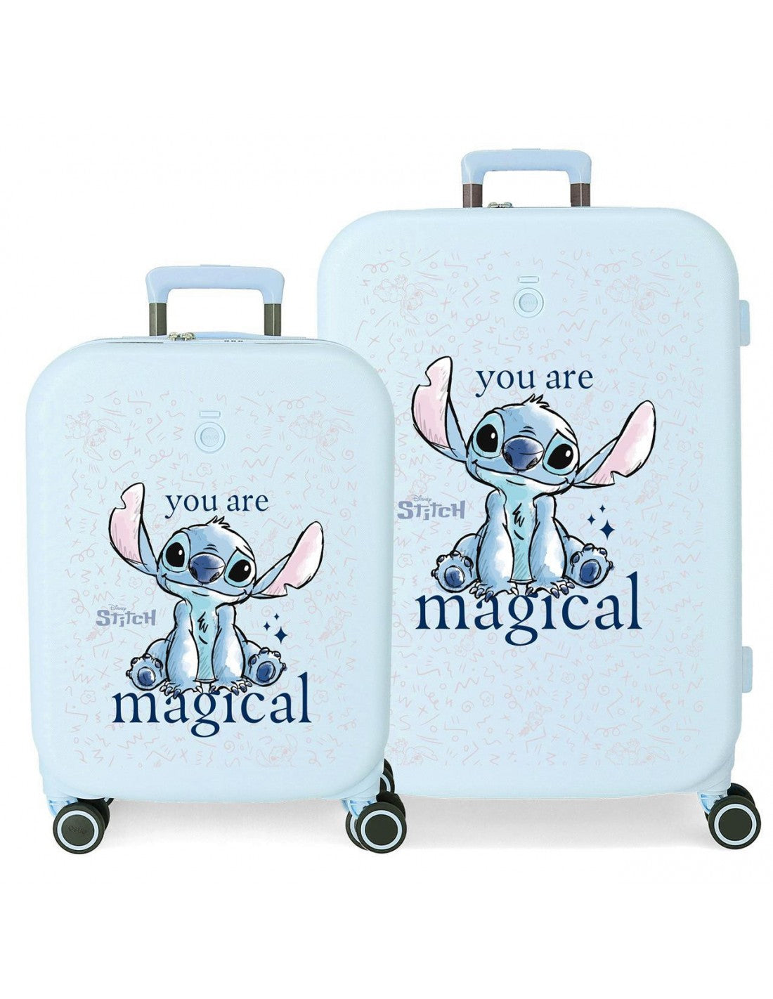 Set/2 trolley ABS 55-70cm.4R.stitch you are magical