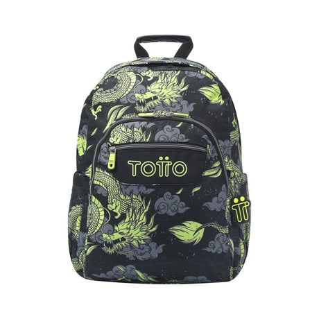 TOTTO School Backpack Adaptable to Car Acuareles - 7c3 Dragony