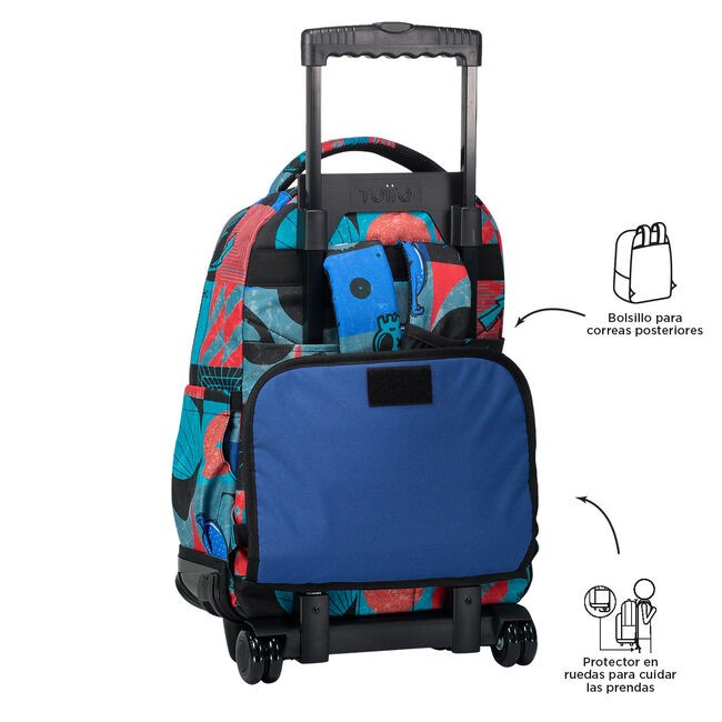 TOTTO School backpack with wheels - lines - 6jp cyber monsters