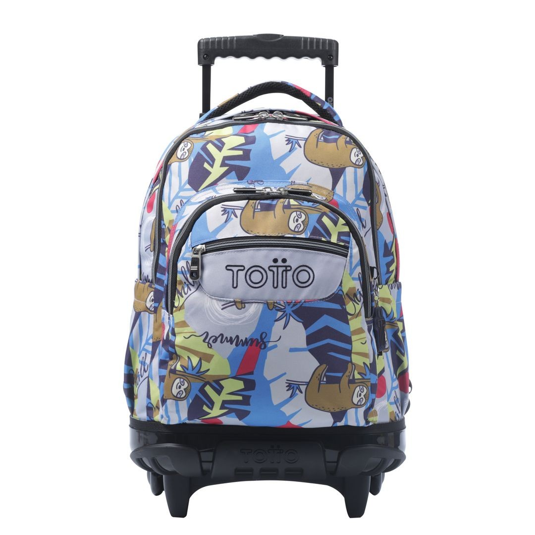 TOTTO School backpack with wheels - lines - 6yb multicolored lazel