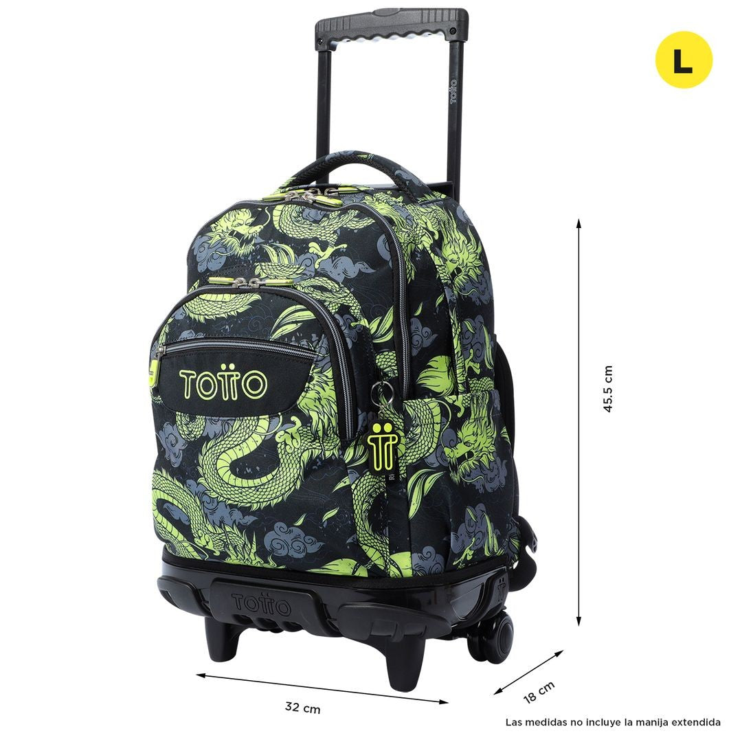 TOTTO School backpack with wheels - lines - 7c3 Dragony