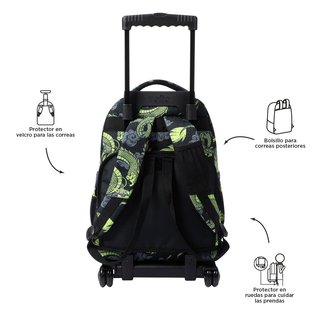 TOTTO School backpack with wheels - lines - 7c3 Dragony