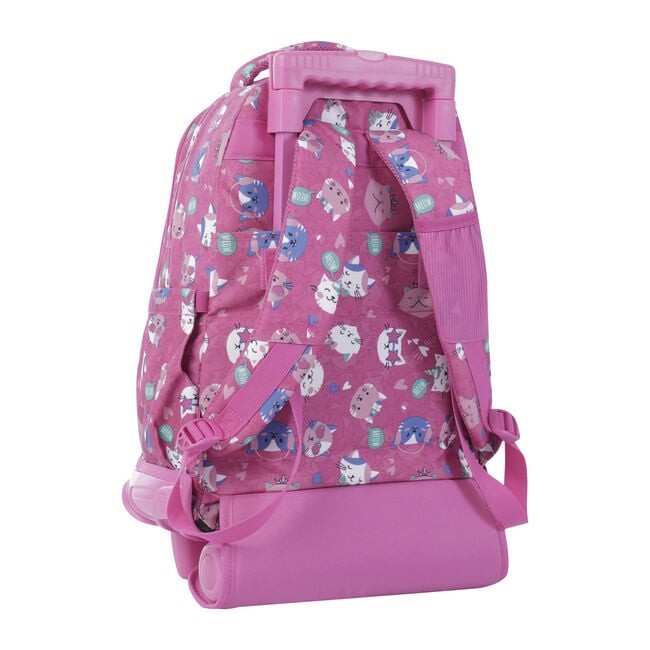 TOTTO School backpack with wheels - lines - 8iw Fiesta Gatitos