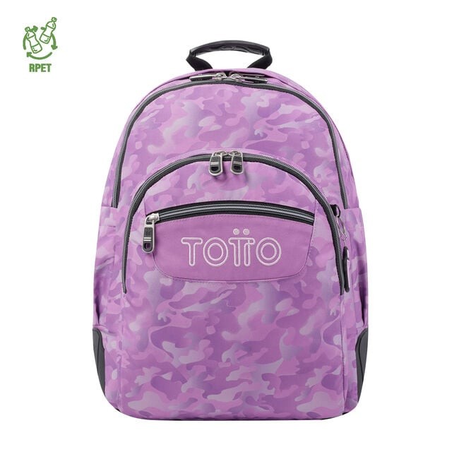 TOTTO School Backpack- Crayoles- 9i8- Pink camouflage