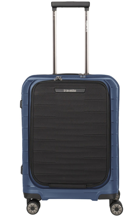 TRAVELITE Cabin suitcase MOOBy with front pc 55cm of recycled polypropylene