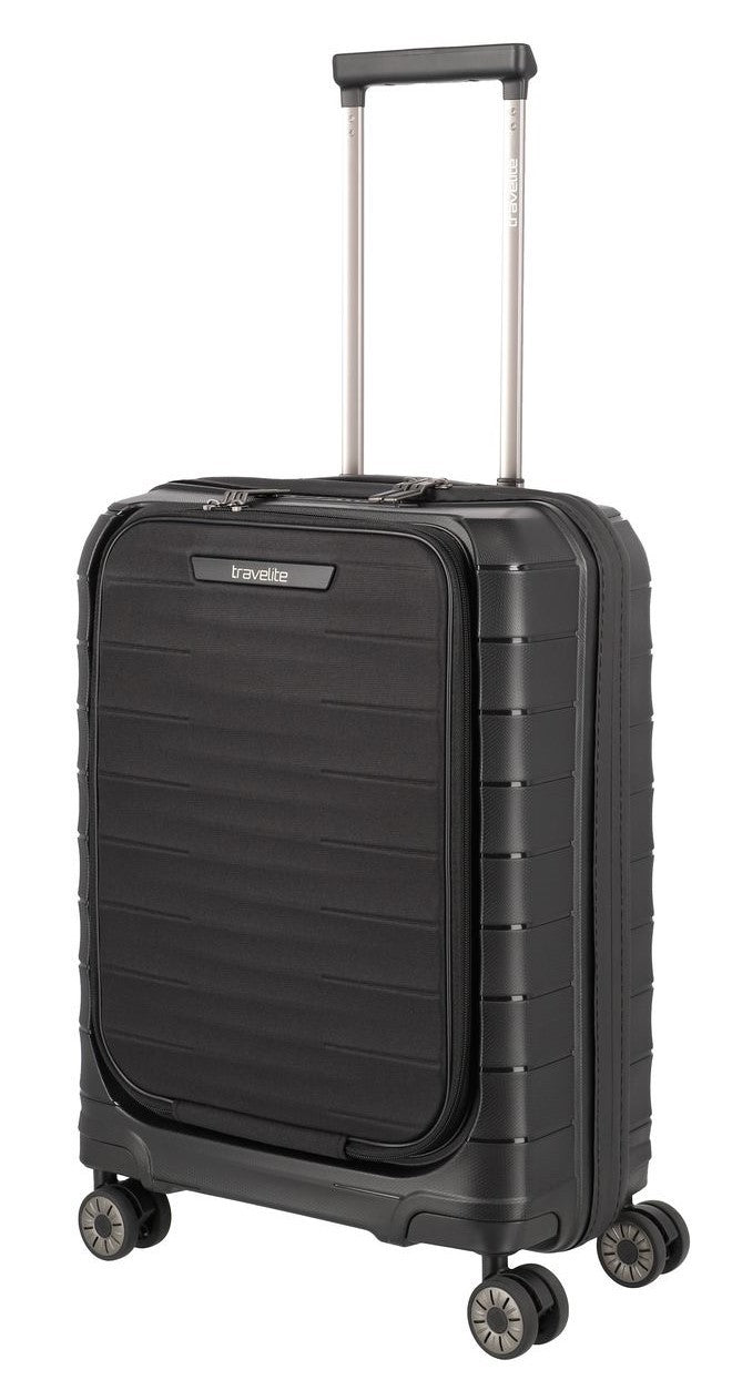 TRAVELITE Cabin suitcase MOOBy with front pc 55cm of recycled polypropylene